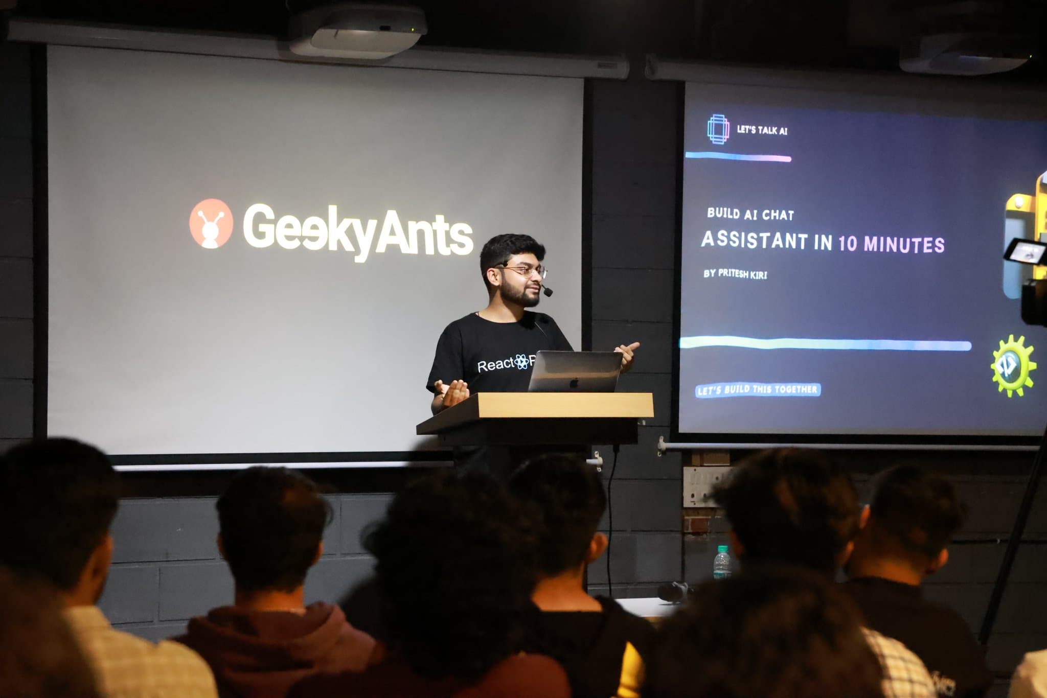 Me standing on stage at SmashingConf giving a talk about my optimism for the web