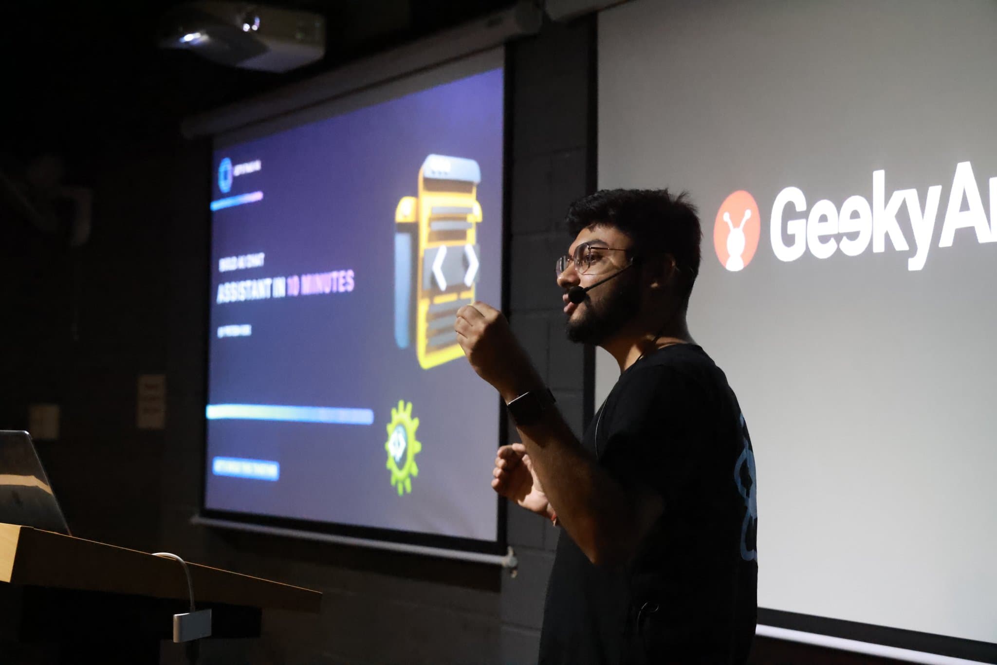 Me speaking on stage at React Summit about the future of Next.js
